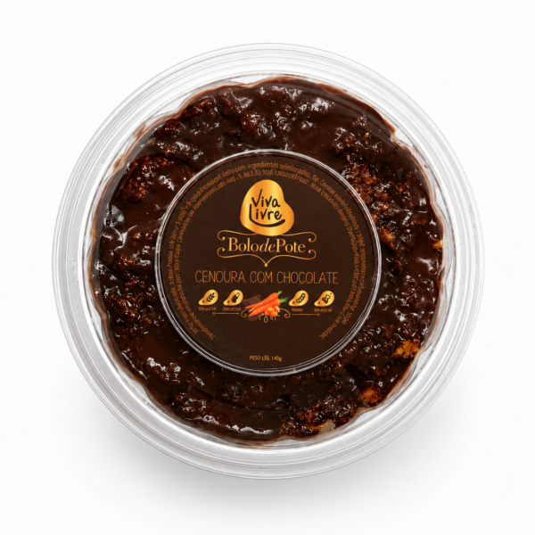 Bolo de Pote de Cenoura c/ Chocolate