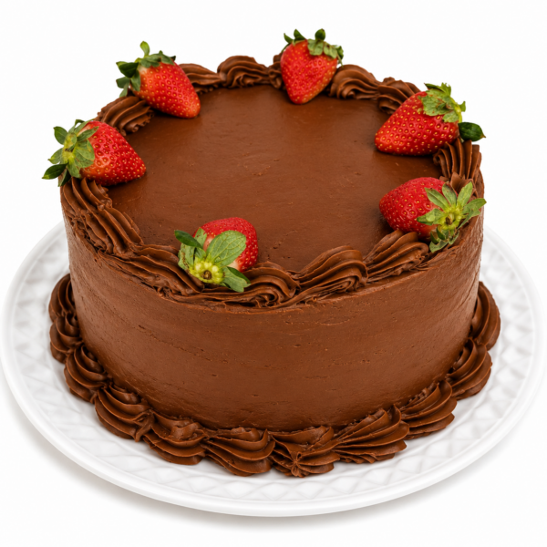 Torta Confeitada Morango com Chocolate