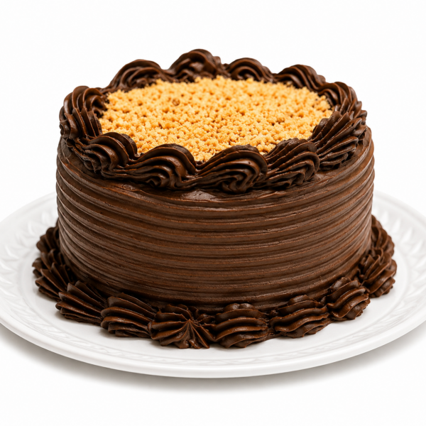Torta Confeitada Chocolate C/ Nozes ou Castanha